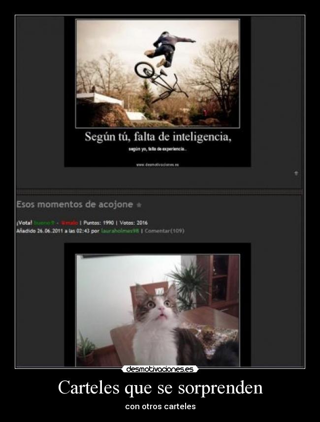 Carteles que se sorprenden - con otros carteles