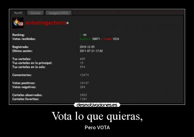 Vota lo que quieras, - 