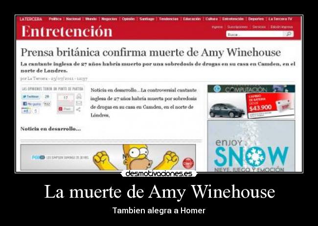 La muerte de Amy Winehouse -