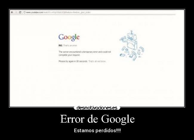 Error de Google - 