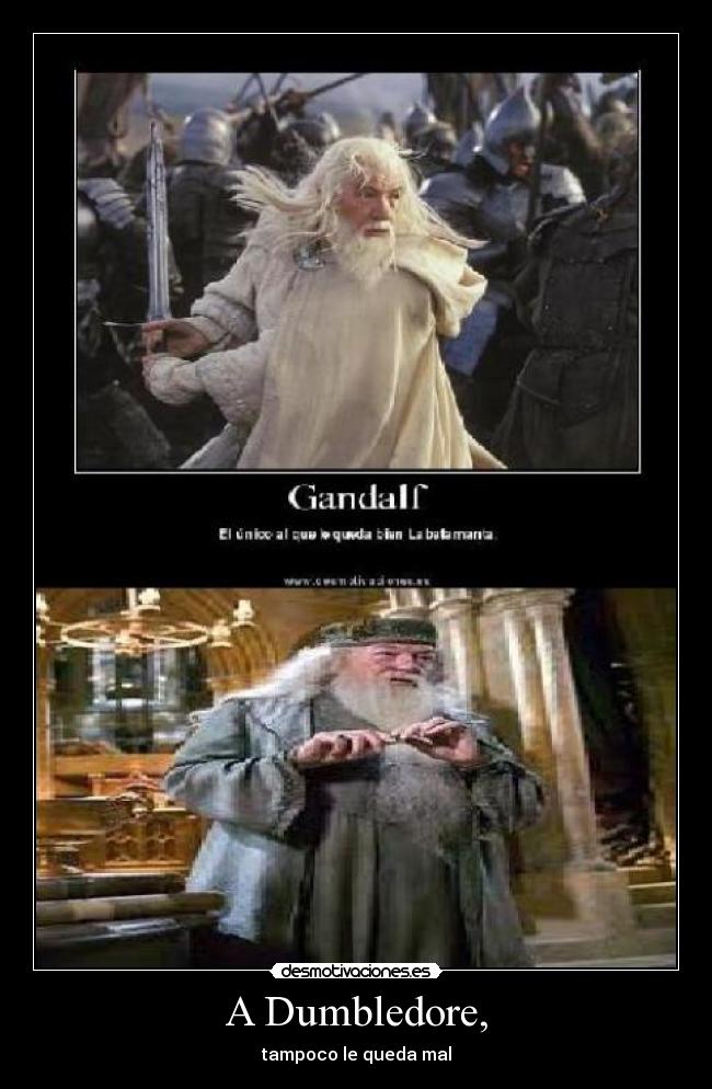 A Dumbledore, - tampoco le queda mal