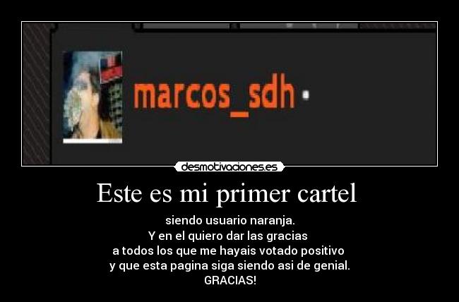 Este es mi primer cartel -