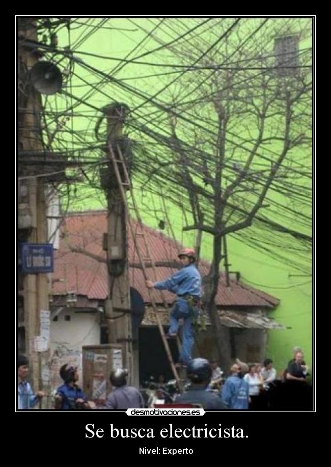 Se busca electricista. -