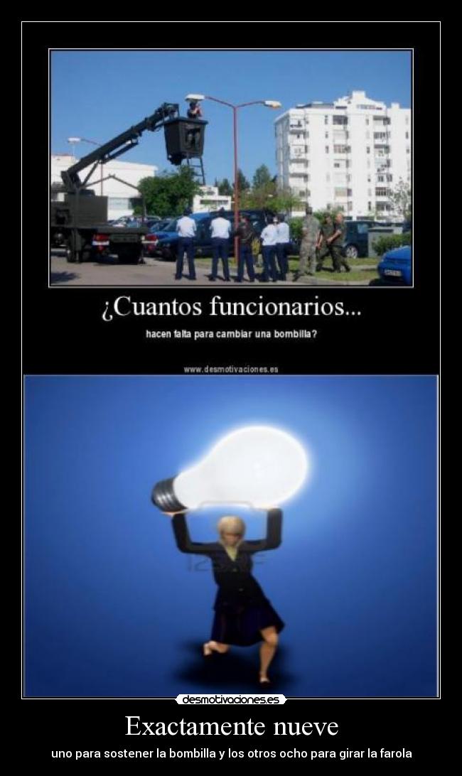 carteles tonterias bombilla respuesta farola funcionarios desmotivaciones