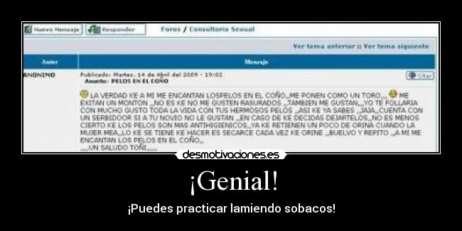 ¡Genial! -