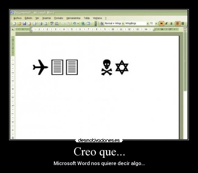 Creo que... - Microsoft Word nos quiere decir algo...