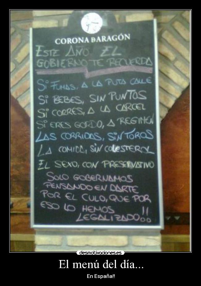 El menú del día... - 