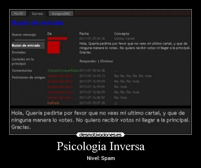 Psicologia Inversa - Nivel: Spam