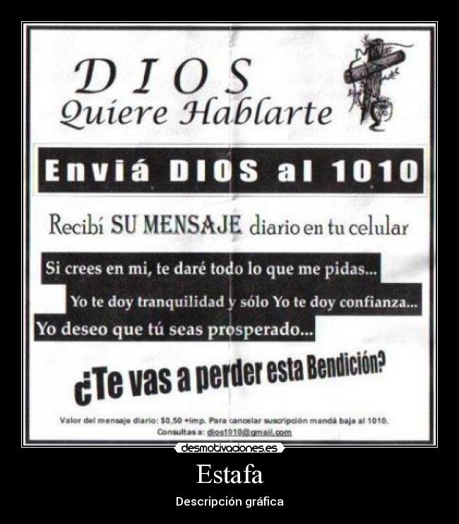 Estafa - Descripción gráfica