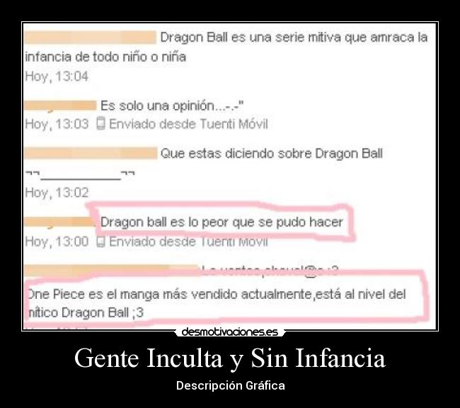 Gente Inculta y Sin Infancia - Descripción Gráfica