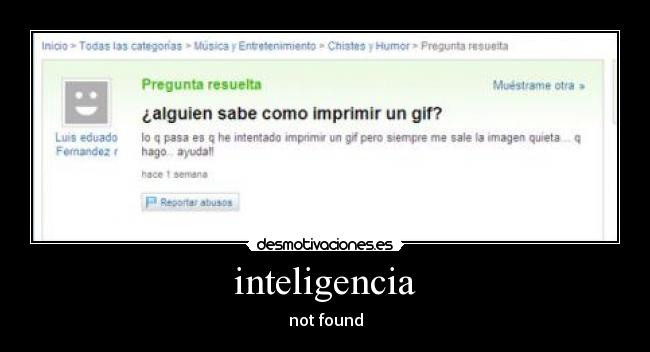 inteligencia - not found