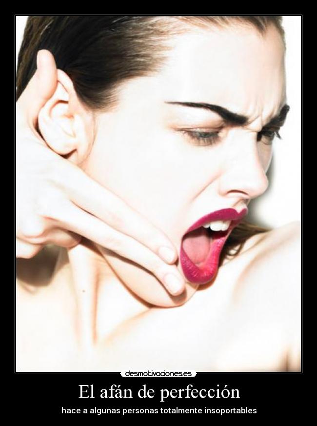 El afán de perfección -