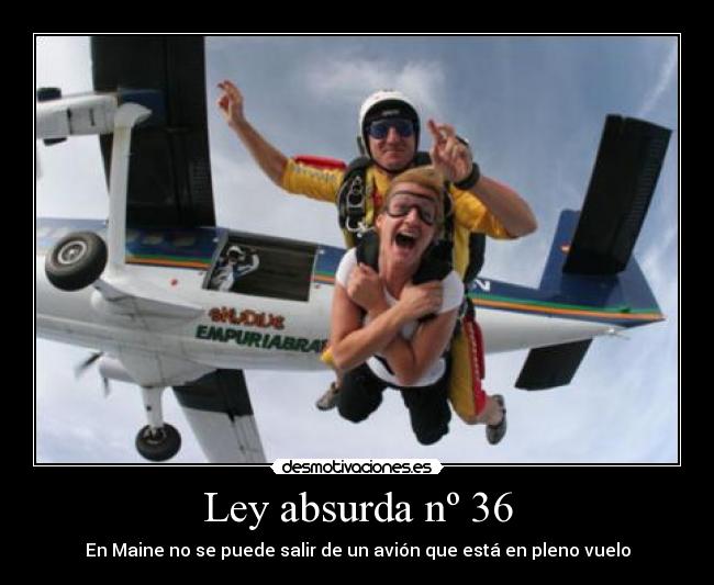Ley absurda nº 36 - En Maine no se puede salir de un avión que está en pleno vuelo