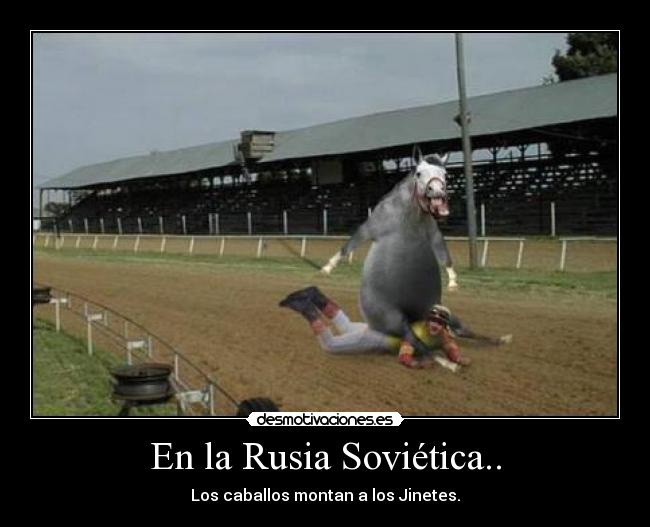 En la Rusia Soviética.. - Los caballos montan a los Jinetes.