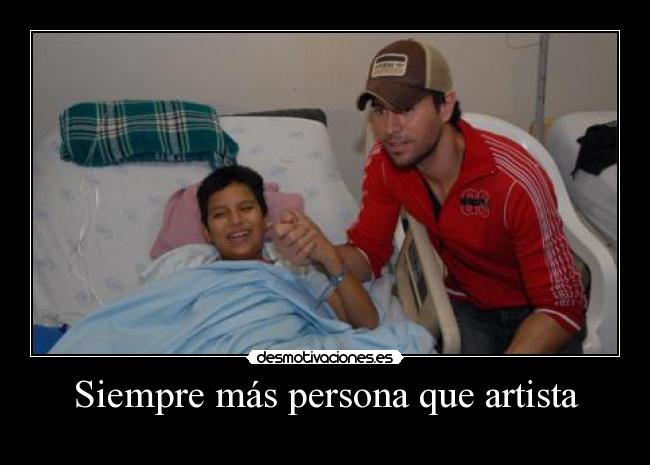 Siempre más persona que artista -