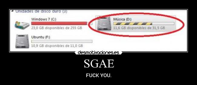 carteles que den sgae mira que den por culo sgae musica 20gb desmotivaciones
