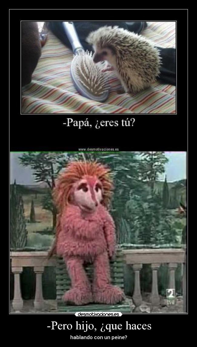 -Pero hijo, ¿que haces -