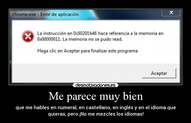 Me parece muy bien -