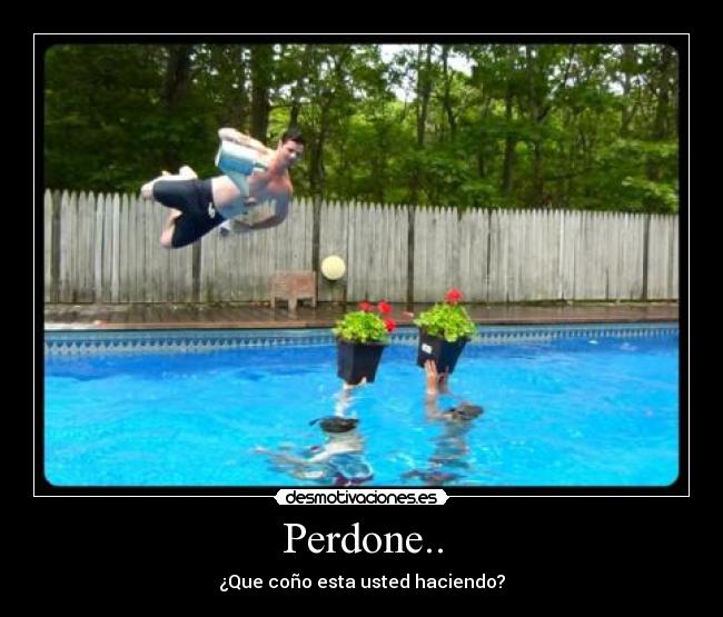 Perdone.. - ¿Que coño esta usted haciendo?