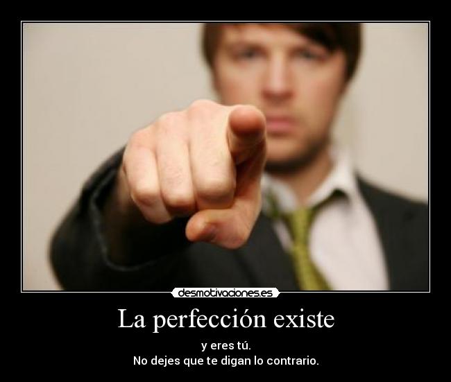 La perfección existe -