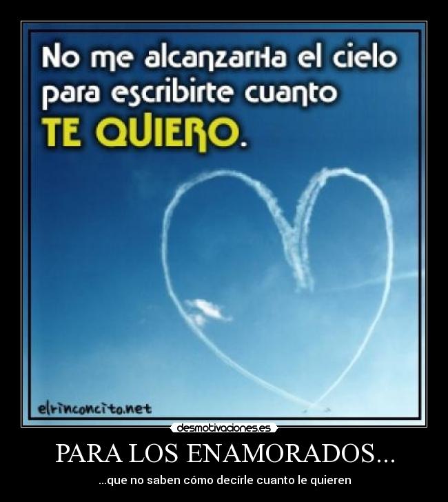PARA LOS ENAMORADOS... -