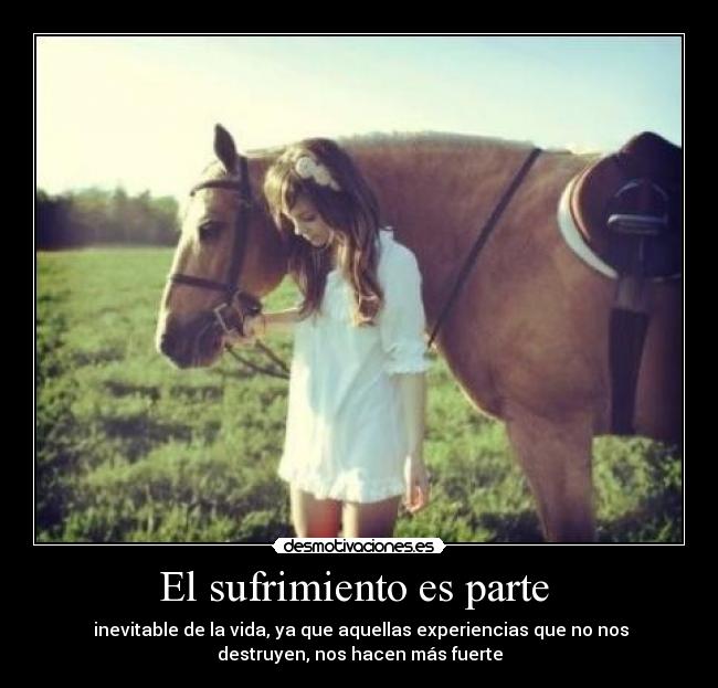 El sufrimiento es parte -