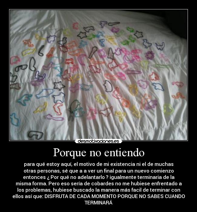 Porque no entiendo -