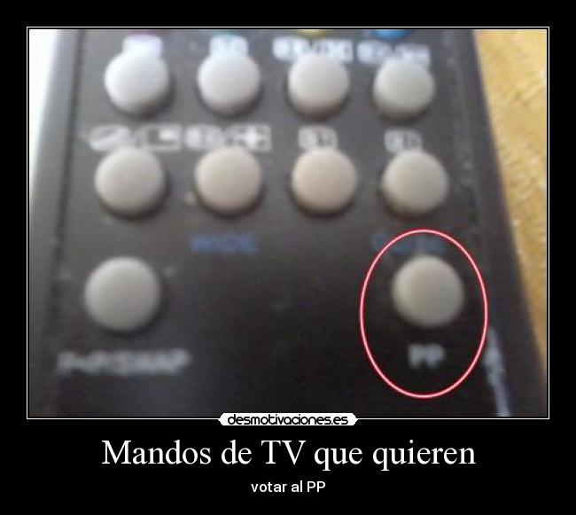 Mandos de TV que quieren - votar al PP