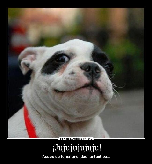 ¡Jujujujujuju! - Acabo de tener una idea fantástica...