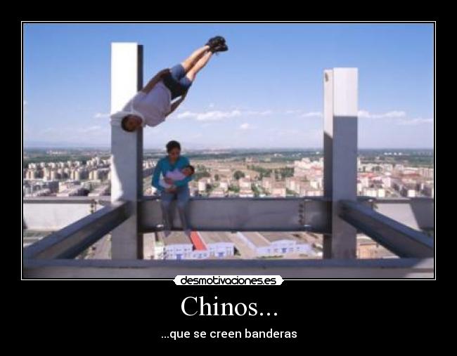 Chinos... - ...que se creen banderas