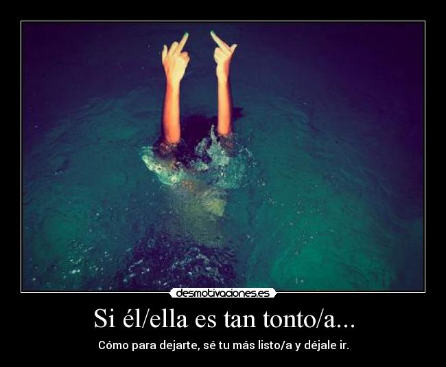 Si él/ella es tan tonto/a... -