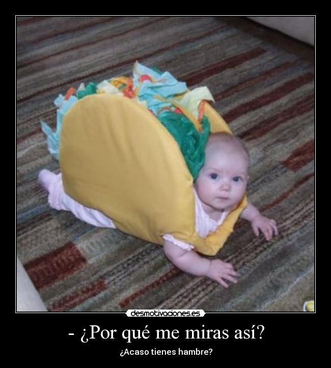 - ¿Por qué me miras así? - ¿Acaso tienes hambre?