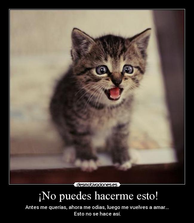 ¡No puedes hacerme esto! -