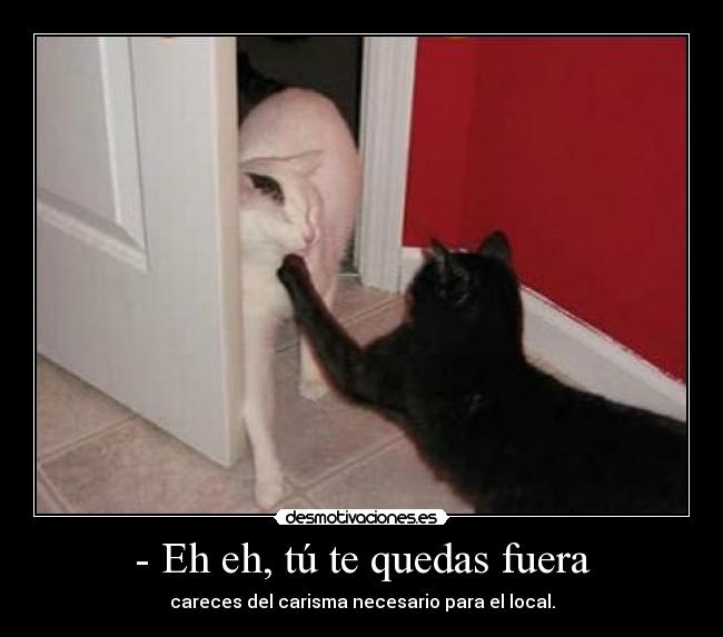 - Eh eh, tú te quedas fuera -