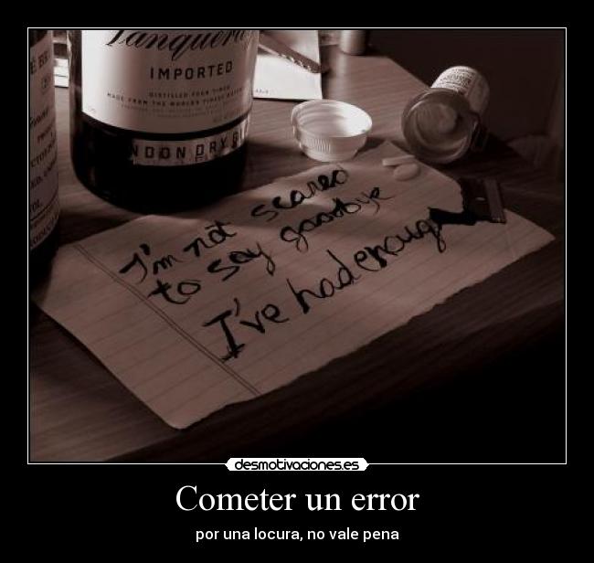 carteles cometer error desmotivaciones