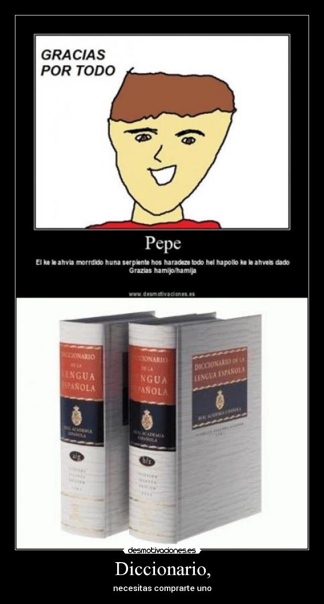 Diccionario, - necesitas comprarte uno
