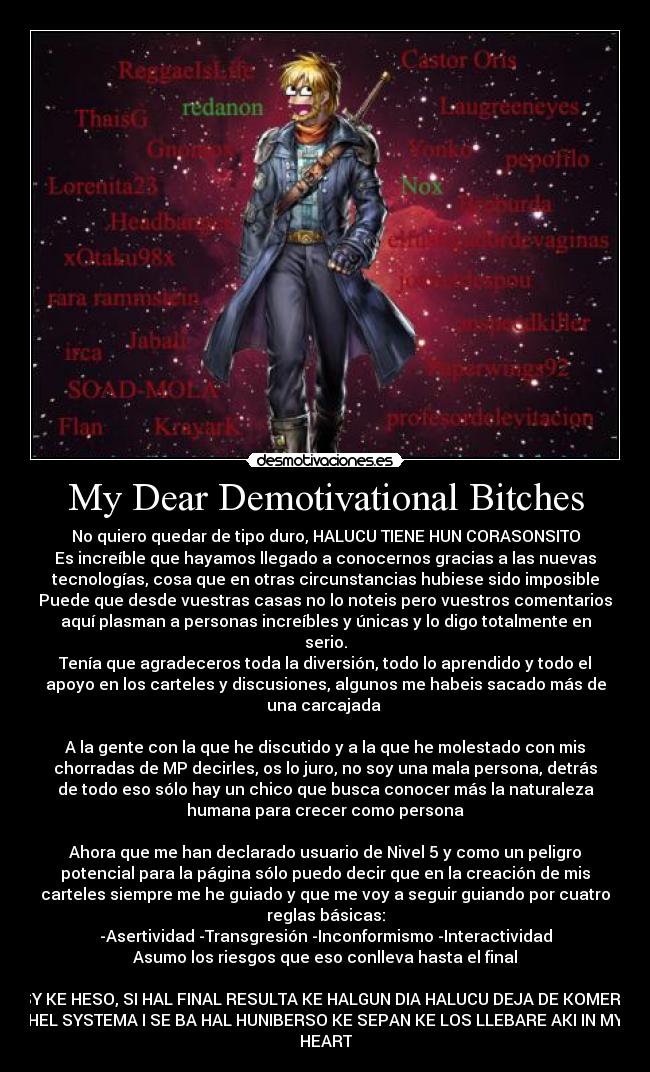 My Dear Demotivational Bitches -