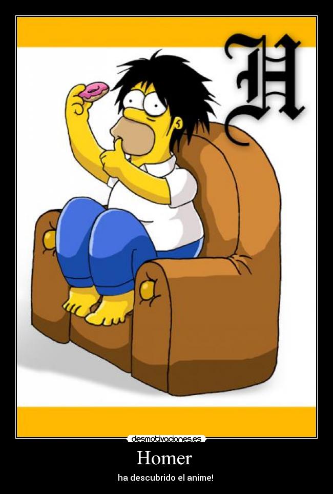 Homer - ha descubrido el anime!