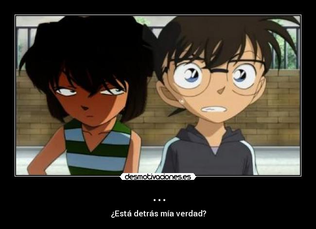 carteles detective conan ai haibara detras  mierda han pillado desmotivaciones