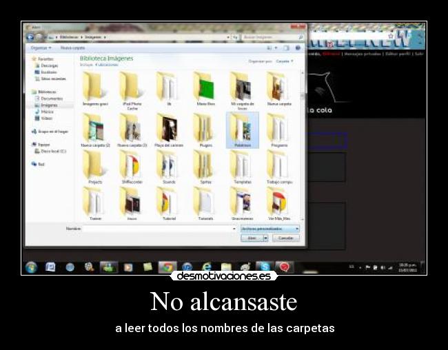No alcansaste - a leer todos los nombres de las carpetas