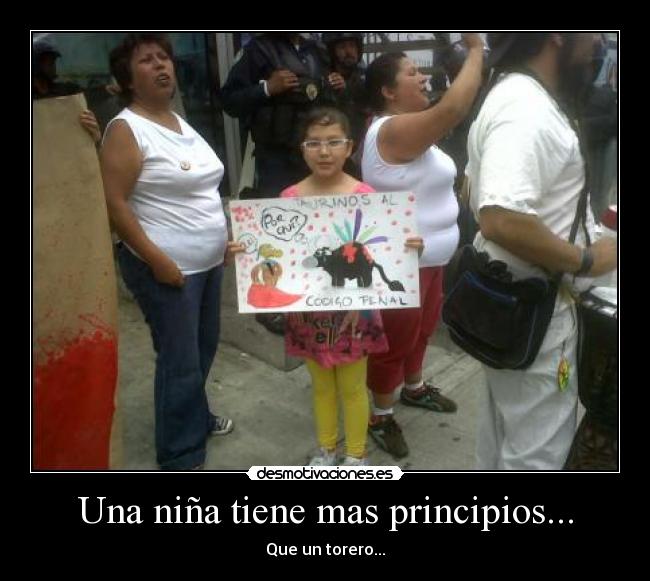 Una niña tiene mas principios... - 