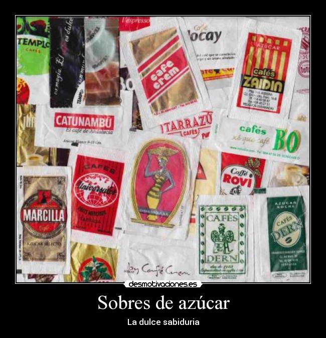 Sobres de azúcar -