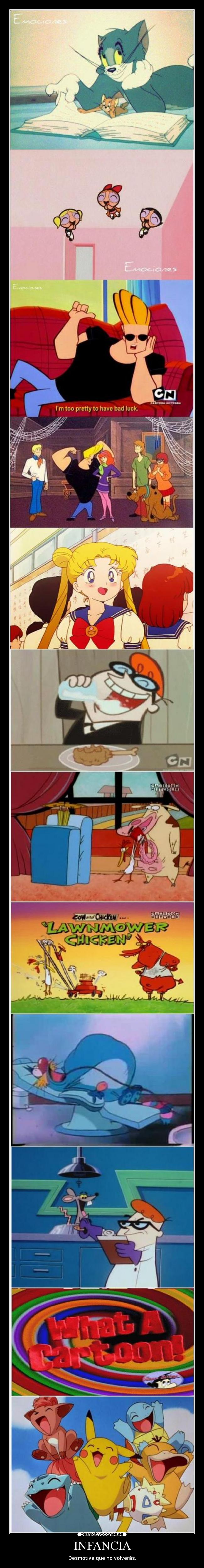 carteles infancia pokemon dexter johnny cow chiken desmotivaciones