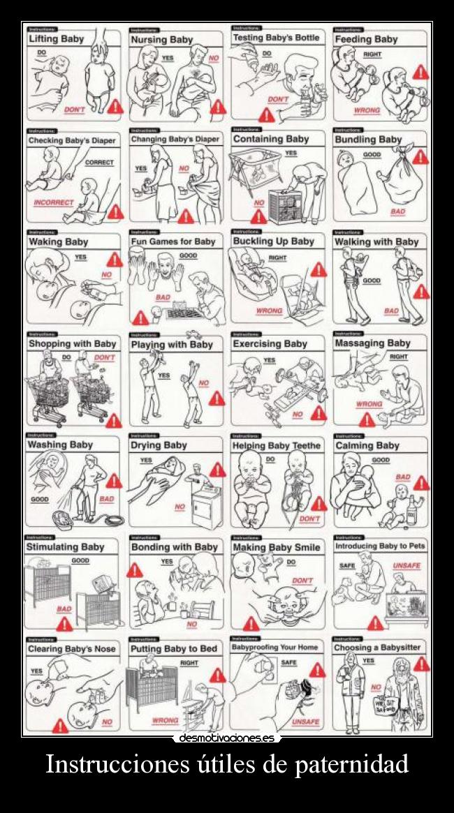 Instrucciones útiles de paternidad -
