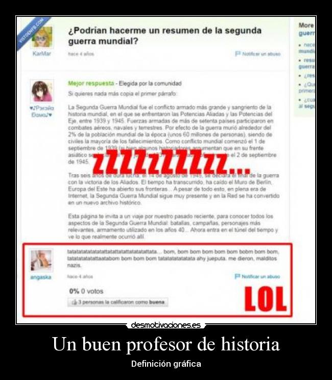 Un buen profesor de historia -