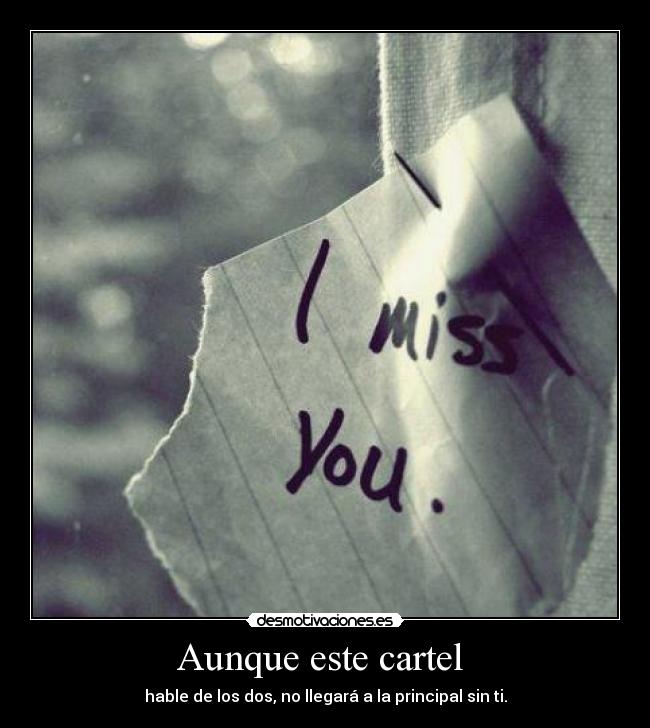 Aunque este cartel -