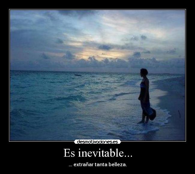 Es inevitable... - ... extrañar tanta belleza.