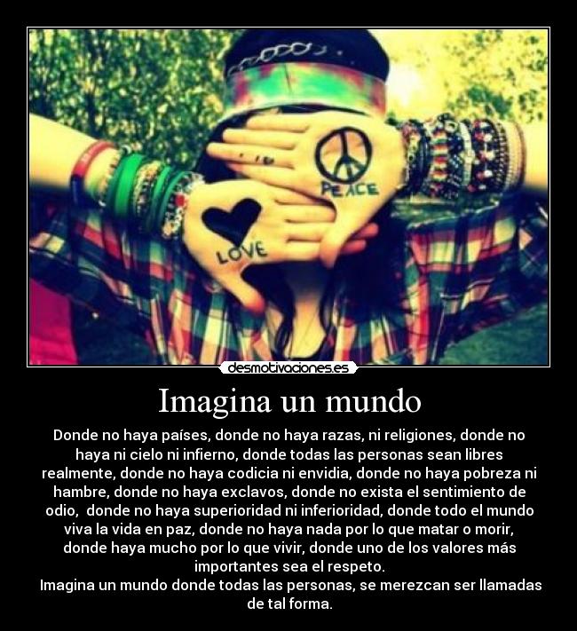 Imagina un mundo -