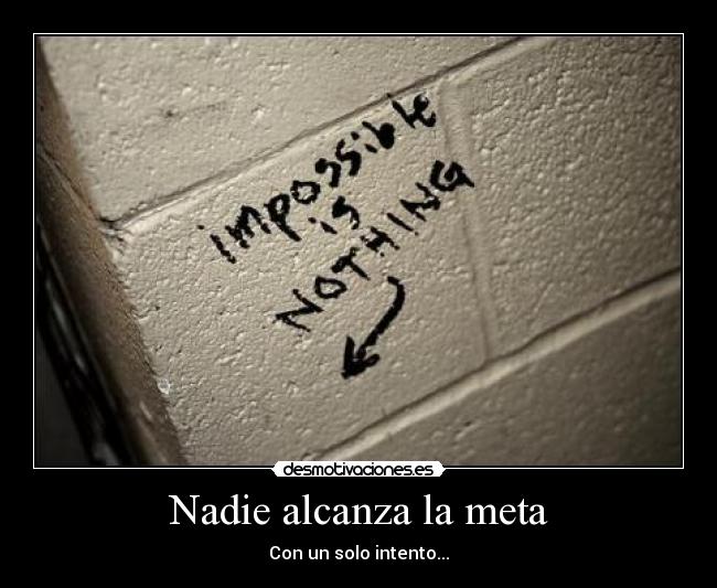 Nadie alcanza la meta - 