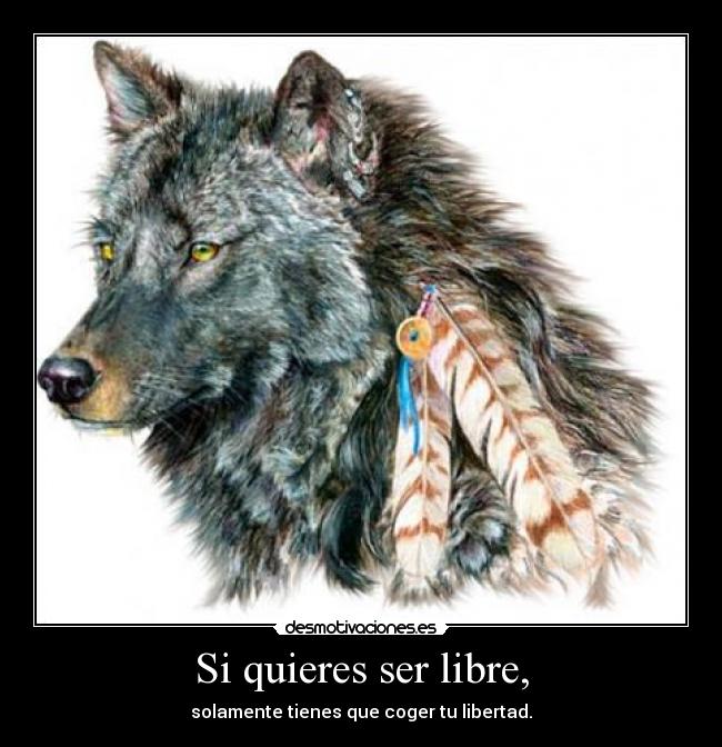 Si quieres ser libre, - solamente tienes que coger tu libertad.